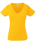 Fruit of the Loom Lady-Fit V-Neck sonnenblumengelb