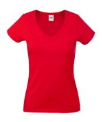 Fruit of the Loom Lady-Fit V-Neck rot